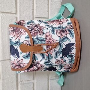 Vibrant Floral Canvas Backpack. NWOT